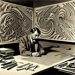 M. C. Escher designing a tornado.