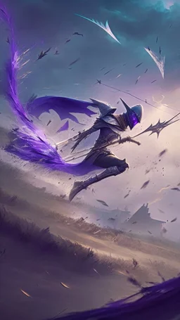 arcane arrow flying through a battlefield