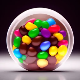 jelly bean,candy, gummy,chocolate ball, Photograph, beautiful, Unreal Engine 5, lens macro, utra realistic, hyper detailed, neon lighting