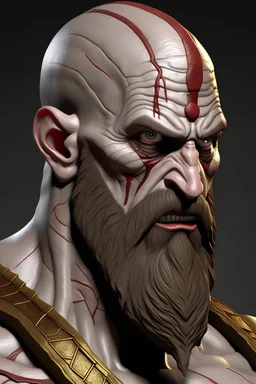 Create a photorealistic image of kratos god of war rage