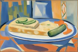 the chees and cucumber sandwich,by Henri Matisse