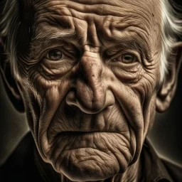 critical point abstract an old man sad face