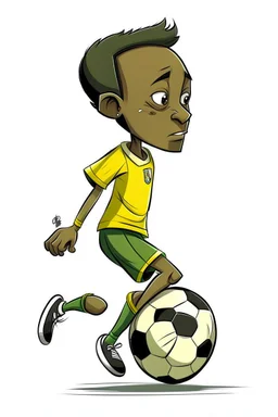 Jerome Njoum Mbekele Footballer ,cartoon 2d