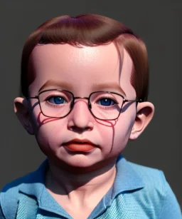 Jean LUC Goddard toddler, full body, dramatic lighting, hyper realistic