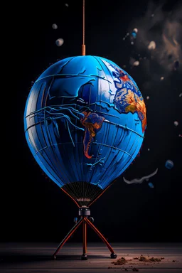 A ballon holding Earth