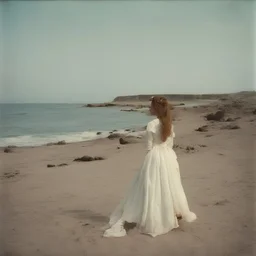 Sunny day, autochrome, tatiana romanov on the beach