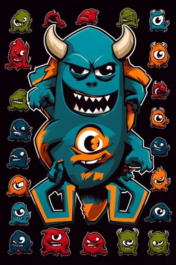 "Lil Monsters" sports team logo