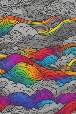 very small scattered rainbow color light doodle light gray background for web an stunning visual effects with cover of transparent gradient black to gray