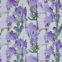 eucalyptus and lavender as wallpaper by PIERRE JOSEPH REDOUTÉ