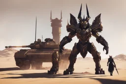 Huge tank grendel in 8k solo leveling shadow artstyle, anubis them, neon effect, full body, Desert, intricate details, highly detailed, high details, detailed portrait, masterpiece,ultra detailed, ultra quality