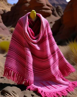 A pink magical realm designed in Navajo yarn