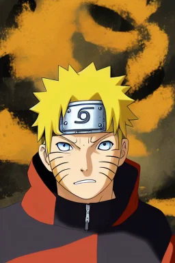 portrait of Naruto Uzumaki after a battle