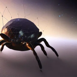 Giant Cosmic ethereal nebulous stellar spider, realistic