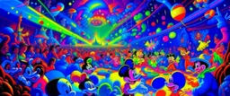 nostalgic Blast from the Past rave party cheerfull disney abstract