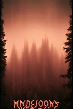 Twin Peaks movie poster, woods, mist