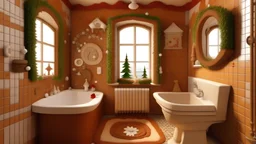 bathroom gingerbread interior