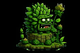 glyphscape 2d computer game level weed