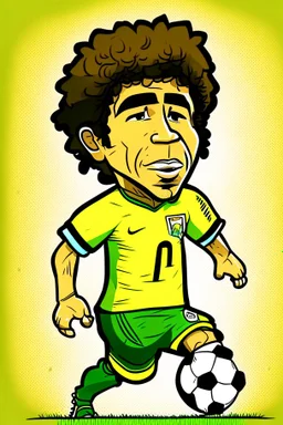 Marcos do Nascimento Teixeira Brazilian football player cartoon 2d
