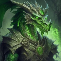 Morvorax, God of Wealth, Power, and Corruption, an ancient green dragon