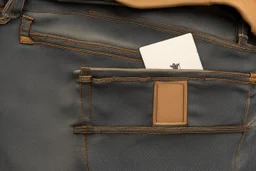 close up of jean pocket with card coming out of pocket