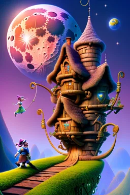 seven dwarfs hunting rapunzel on the moon