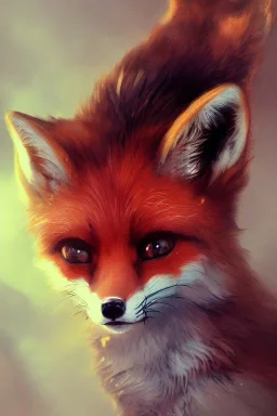 by Cedric Peyravernay, chibi cute adorable fox portrait, backlighting, hyperdetailed meticulous 8k resolution trending on artstation