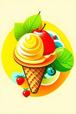 healthy fruit ice cream advertisement to become a brand logo