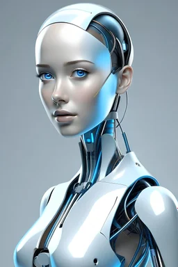 beautiful female android with a humanoid appearance
