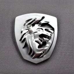 peugeot metal lion logo square badge