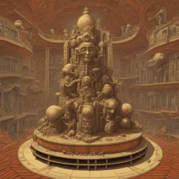 stygian vivisection of metaphysical alternate reality monument, neo surrealism, by Michael Hutter, imperial colors, smooth meander art style, perfect composition.