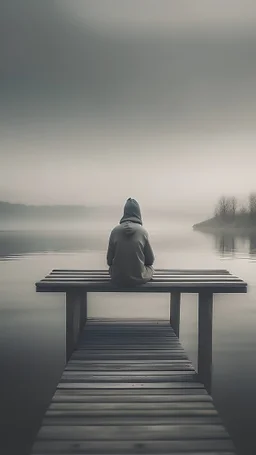 A person embracing the simplicity of life without constant connectivity, finding peace in solitude.