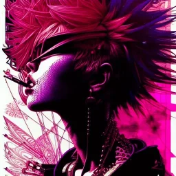 beautiful punk girl, hyper detailed, hyperdetailed, intricately detailed, illustration by <kilian eng> <Yoji Shinkawa>,beautiful punk girl, hyper detailed, intricately detailed, illustration by <kilian eng> <Yoji Shinkawa>, purple tones, darkred tones,