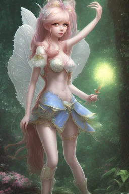 Obese but cute fairy in Forrest background. Style should be like cgs""