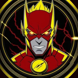 reverse flash animated inside a medalion but dont cut off the edges of the medalion