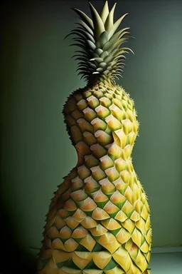 A very beautiful dress in the shape of a pineapple