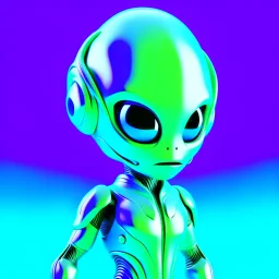 Alien, silver spacesuit, helmet with display, color: silver, style: futuristic Eyes: blue, lighted with blue, Space suit, with geometric decorations Helmet: Equipped with a data display. Back: Holds a set Of metal wings Coordinated and non-random colors