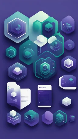 illustrations with a simple art style that show home page use dark blue-purple and green HEX:00FF00