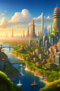 a beautiful cityland scape