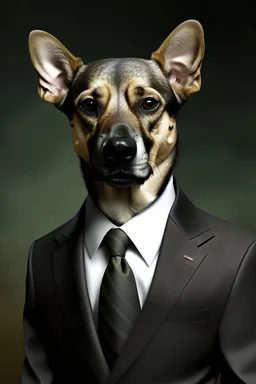 obama as a dog in a suit