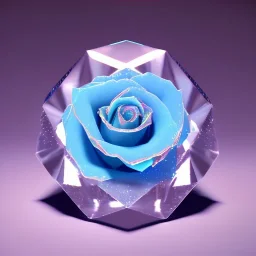 transparent multicolor crystal rose