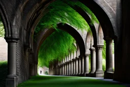 castle laneway over arched with trees