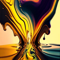 rainbow liquid paiting