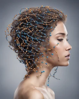 DNA molecule hair thread imitation