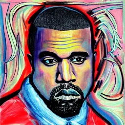 Kanye West portrait by picasso