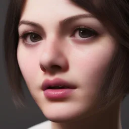 girl sexy beautiful, close-up, short hair, smile, , 8k ,rtx ,eyebrows like serious,facing left, hyper realistis