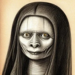 Female Goblin drawings by DaVinci very detailed and realistic