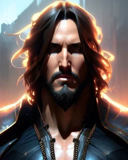 "matt mercer, beautiful eyes, full-scale head and shoulders portrait, 8k resolution concept art portrait by Greg Rutkowski, Artgerm, WLOP, Alphonse Mucha dynamic lighting hyperdetailed intricately detailed Splash art trending on Artstation triadic colors Unreal Engine 5 volumetric lighting Splash art fantasy