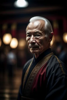 portrait of jo biden as kung fu master in temple,shot on Hasselblad h6d-400c, zeiss prime lens, bokeh like f/0.8, tilt-shift lens 8k, high detail, smooth render, down-light, unreal engine, prize winning