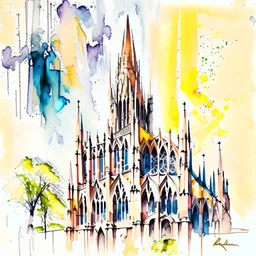 watercolour cathedral