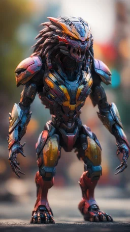 pride colored predator,bokeh like f/0.8, tilt-shift lens 8k, high detail, smooth render, down-light, unreal engine, prize winning